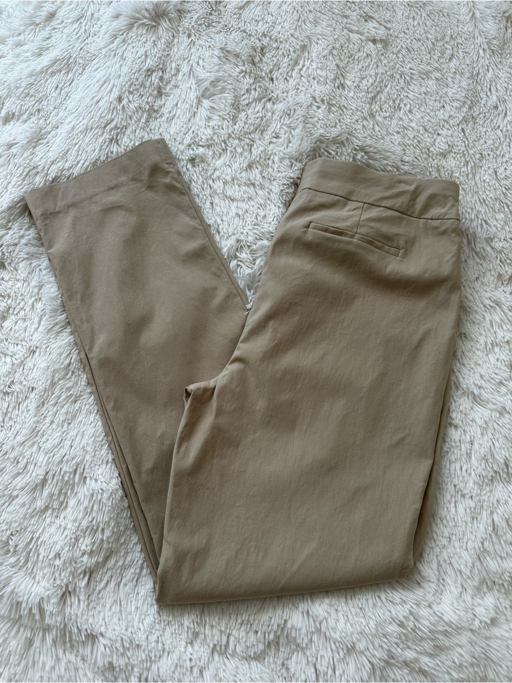 CHICO’S So Slimming Brigitte Slim Leg Pants Tan Sand Workwear Office Size 12 NWT - Picture 10 of 10